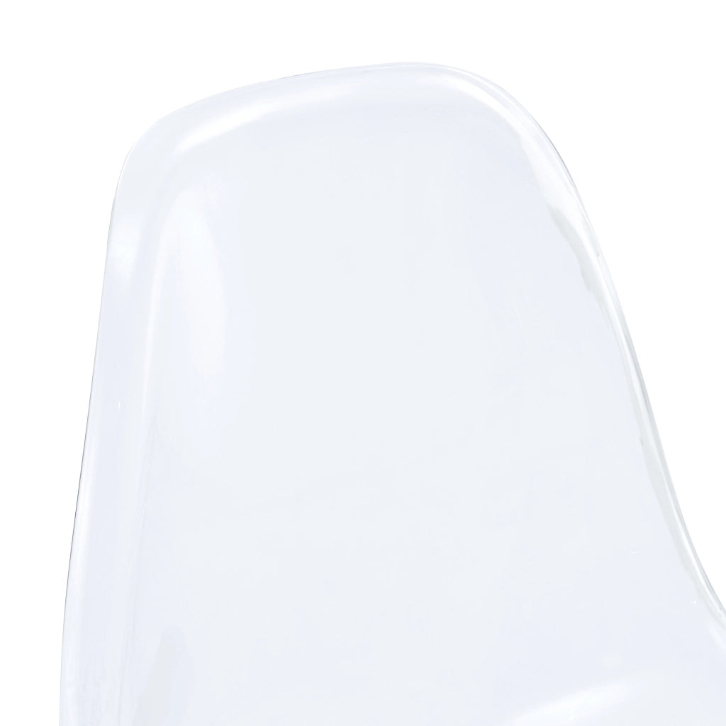 SGABELLO da bar moderno 68,5x48x47 cm plastica trasparente e metallo argento