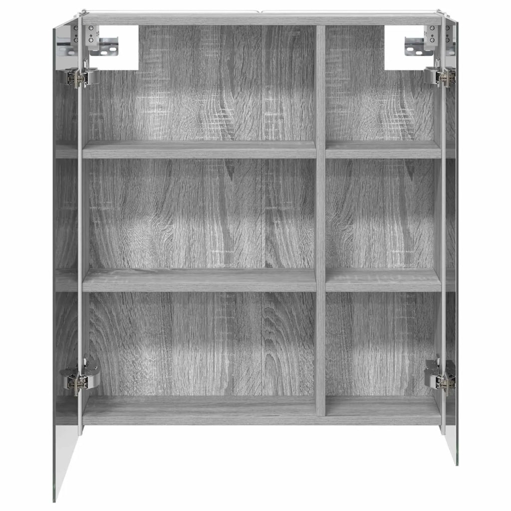 Mobiletto per specchio da Bagno | Armadio da bagno Grigio Sonoma