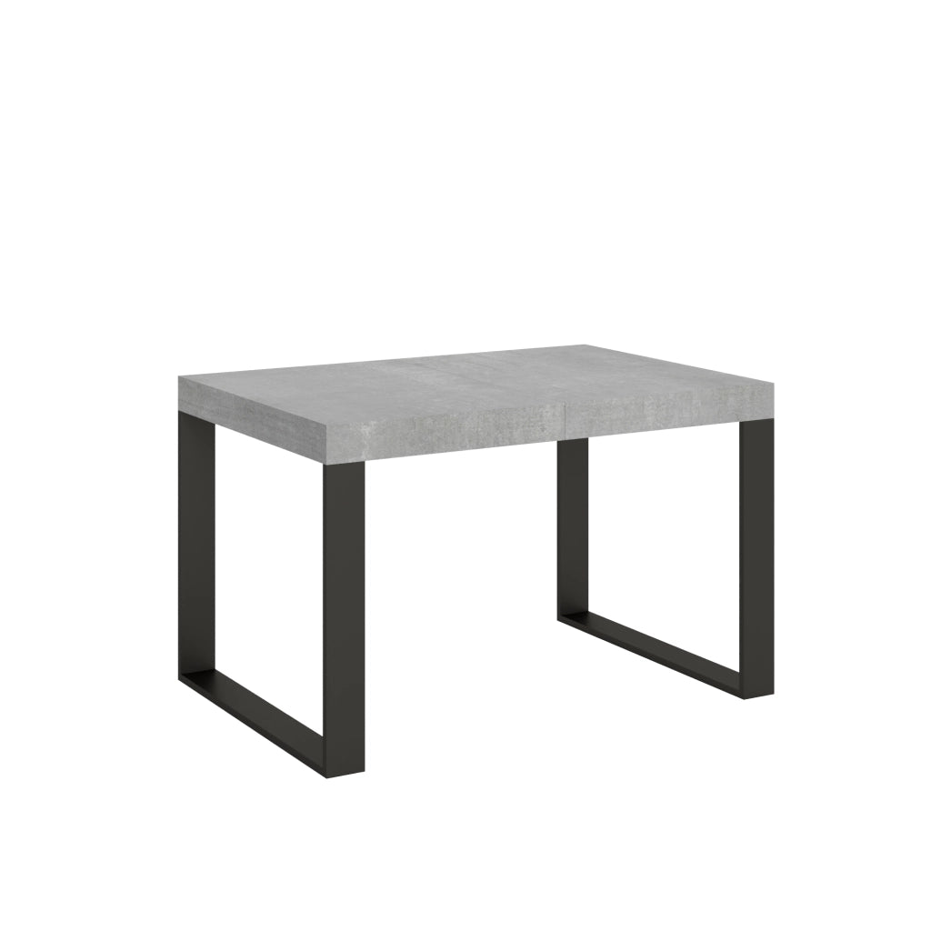 Tavolo allungabile 140x90/244 cm Tekno Premium Cemento telaio Antracite