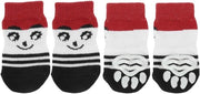 Calzature Antiscivolo per Cani - Protezione dalla Puzza - Set da 4 - Taglia M - Zoccoli in Gomma con Gel - Materiale Polyester - Scarpe per Animali di Compagnia