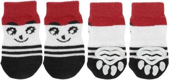 Calzature Antiscivolo per Cani - Protezione dalla Puzza - Set da 4 - Taglia M - Zoccoli in Gomma con Gel - Materiale Polyester - Scarpe per Animali di Compagnia