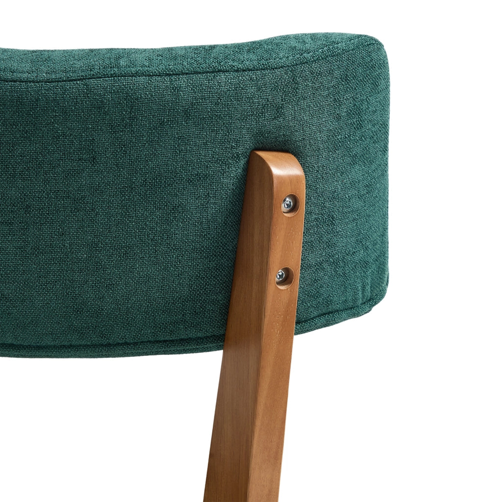 Sedia da pranzo 54.5x47x77 cm imbottita ergonomica in legno verde