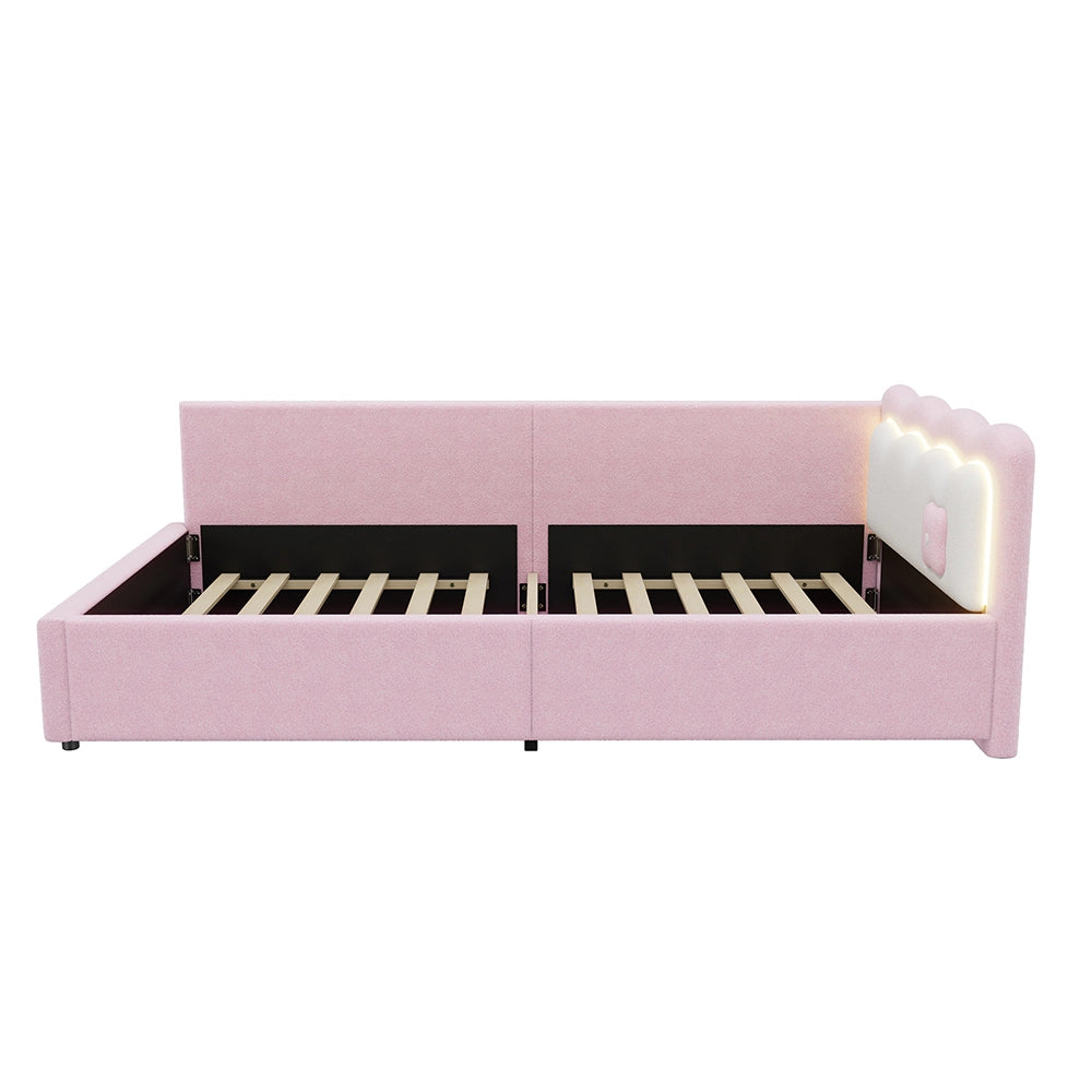 Daybed - Xylo - 90x200 cm LED pile rosa