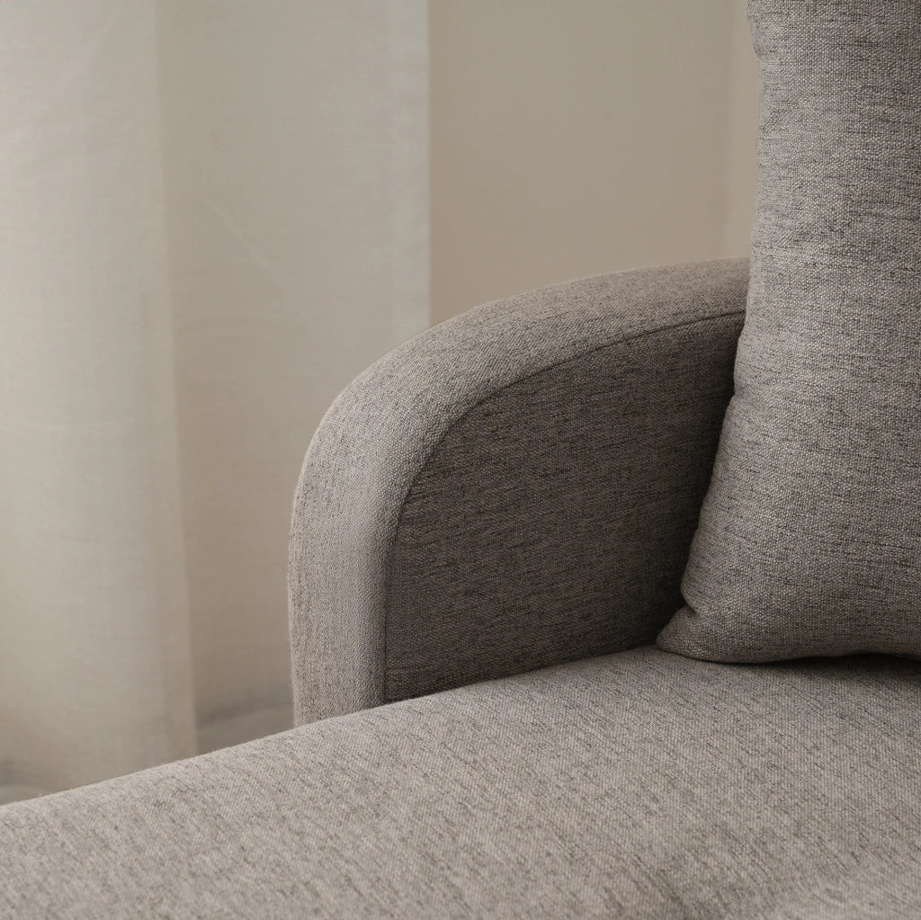 Divano angolare modulare 3 posti con chaise longue grigio scuro