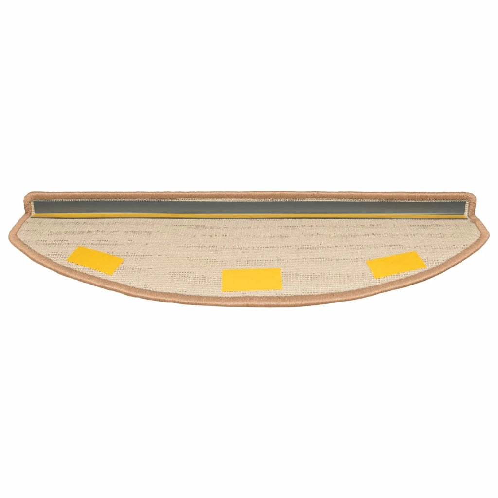 Tappetini per scale autoadesivi 15 pz | Gradini per Scale Beige 80 x 24,5 x 3,5 cm