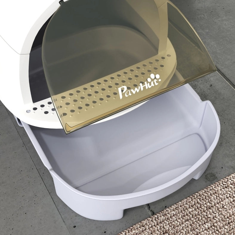 Lettiera chiusa 40;5x52x39 cm grigia in plastica con cassetto