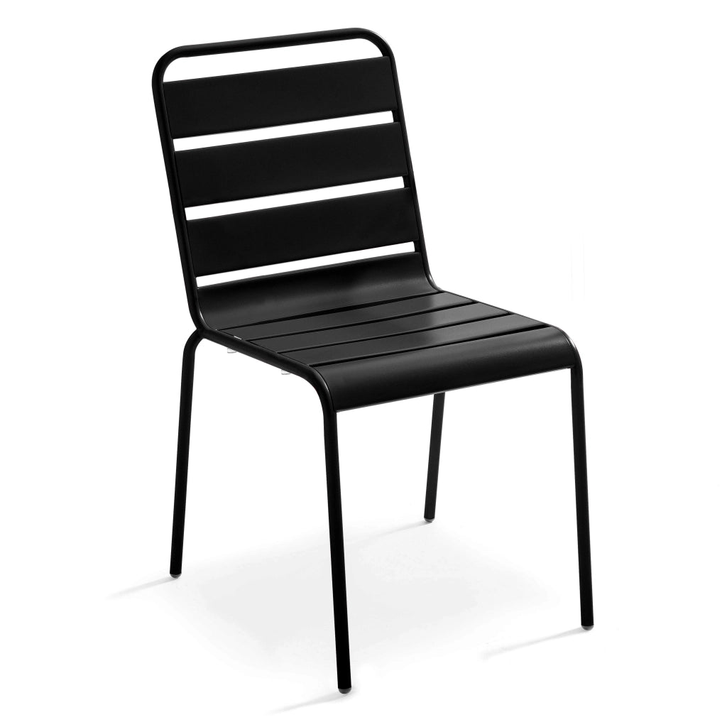 Oviala - Sedia da giardino in metallo Nero