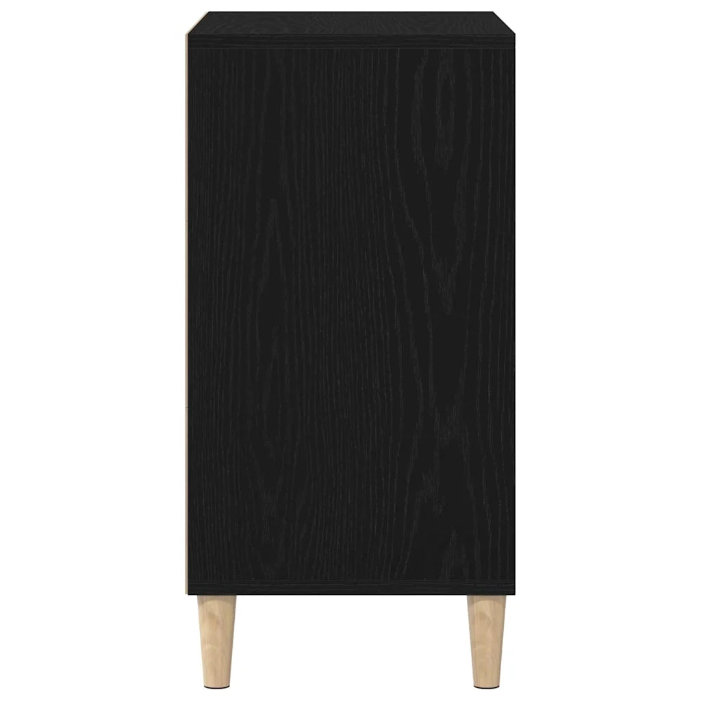 Credenza | Madia | Buffet da pranzo | Armadio da pranzo Rovere Nero 57 x 35 x 70 cm Legno multistrato