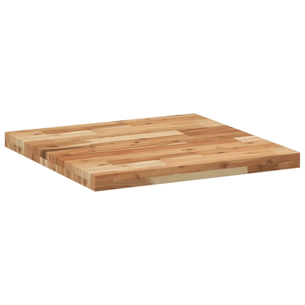 Piano Tavolo Quadrato 60x60x4 cm in Legno Massello di Acacia 4008726