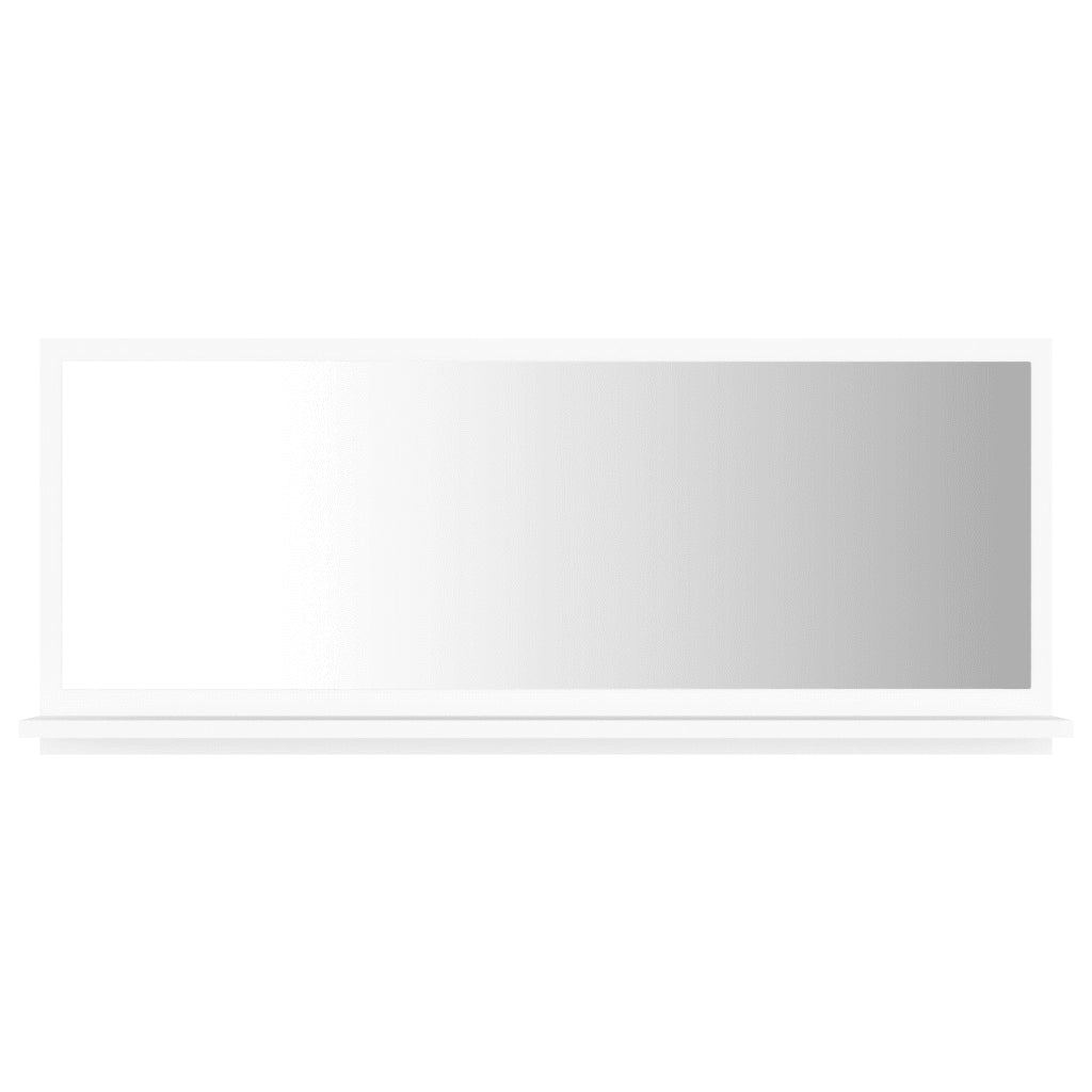 Specchio da Bagno-Specchio per Bagno Bianco 90x10,5x37 cm in Legno Multistrato