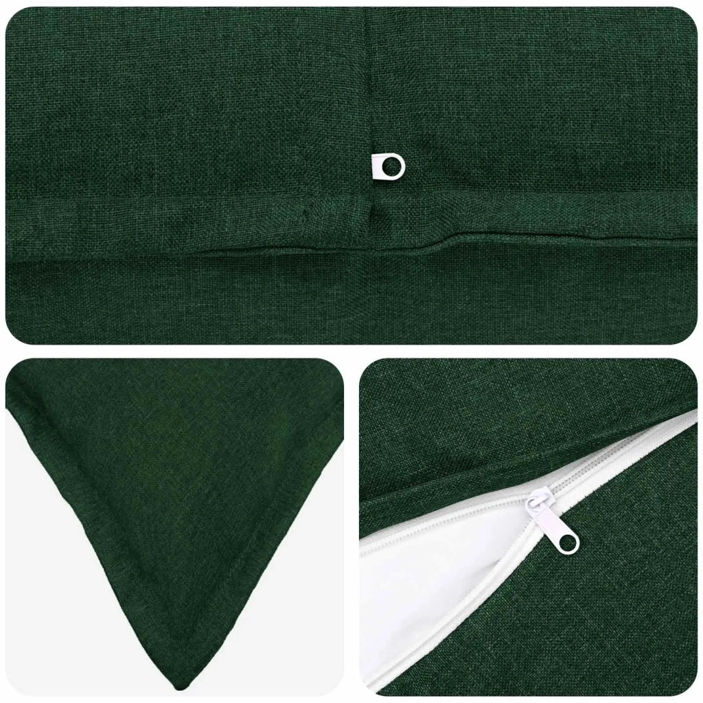 Cuscino con cuscino HOUTEN 2 pz Verde Scuro Lino 935641