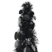 Albero di Natale Artificiale Apribile-Decorazioni natalizie Nero 180 cm PET