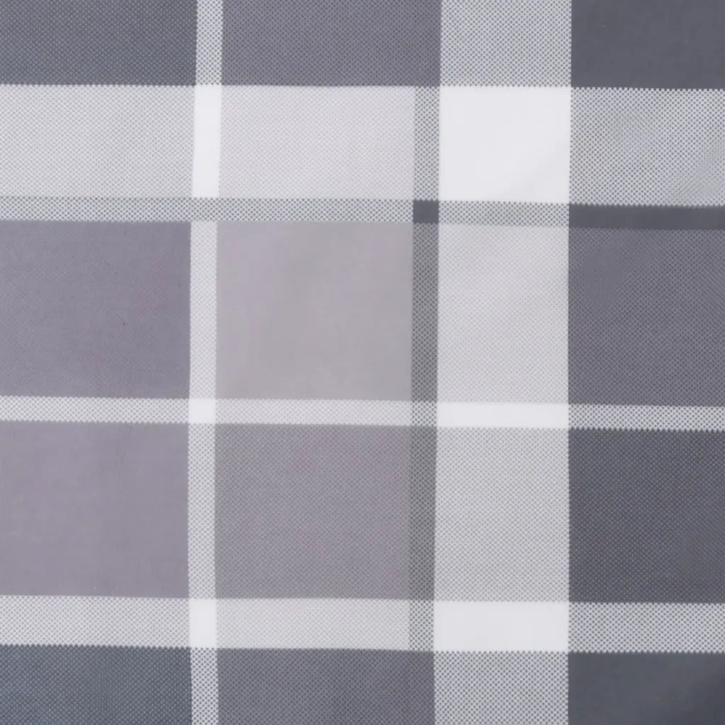 Cuscini Sedia Schienale Basso 2 pz Quadri Grigio Tessuto Oxford 377713