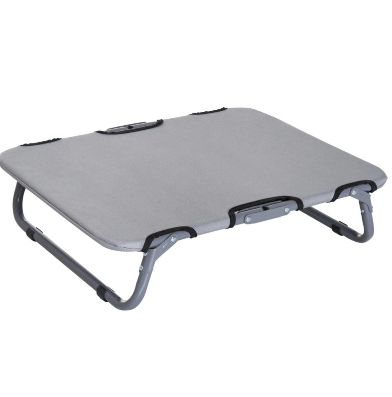 Lettino pieghevole per cani grigio 59x46x15 cm