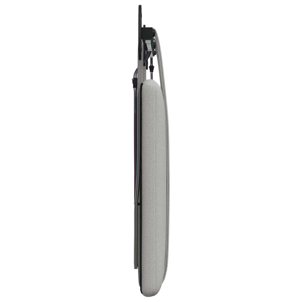 Testiera sospesa Con luce LED Grigio Nuvola Tessuto 3423906