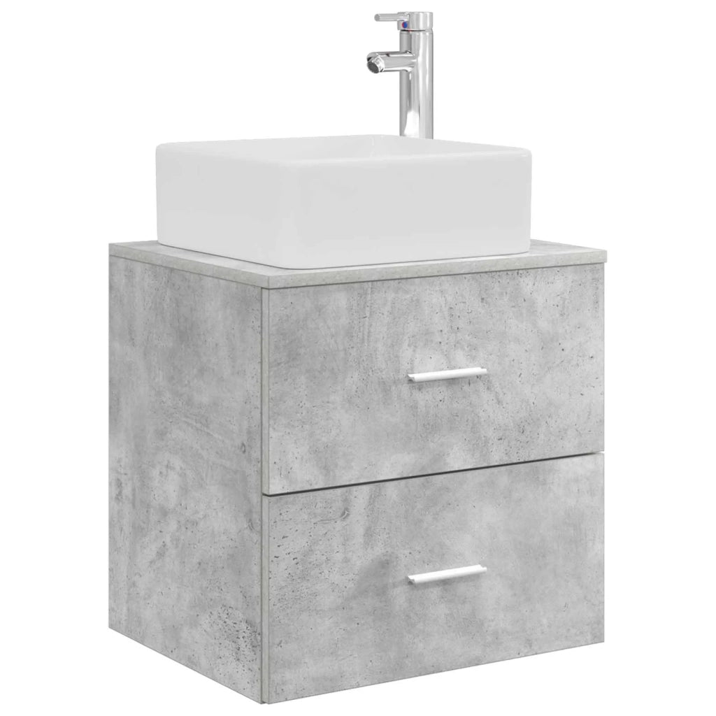 Set di mobili per il bagno 5 pz Grigio Cemento 3406770