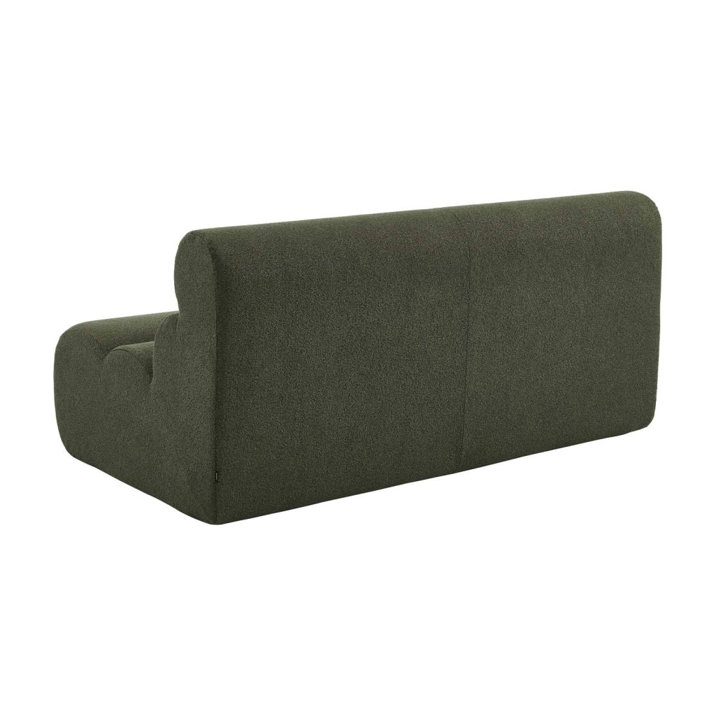 Poltrona bouclé strutturata, 2 posti, verde kaki