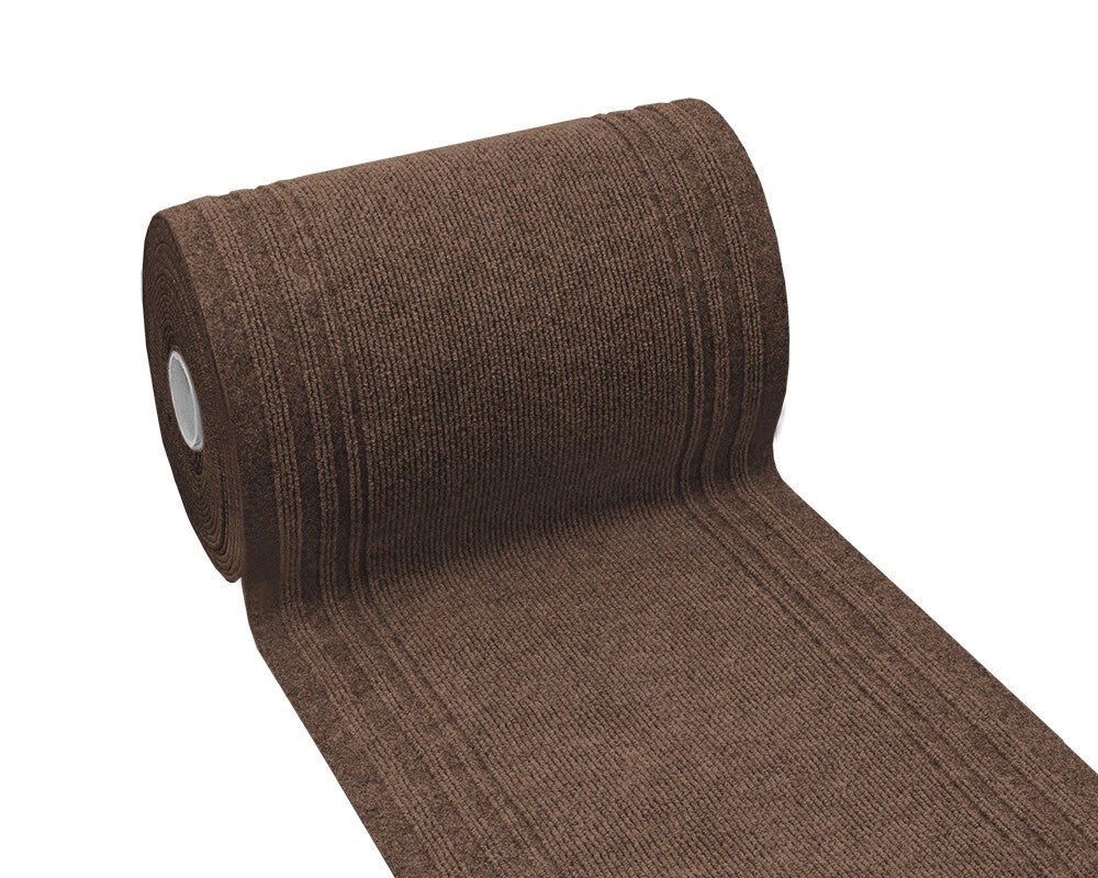 Tappeto Passatoia Antiscivolo 67x300 cm Interno Esterno Corridoio Scala Assorbente Marrone