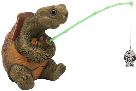 Decorazione per Giardino Schildpad - Statua per Giardino - Decorazione per Esterni - Decorazione per Terrazza - Decorazione per Piscina - Resina - 6 cm