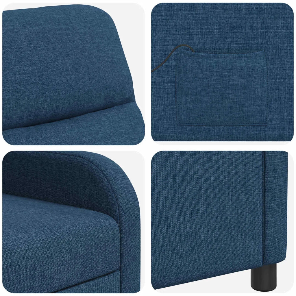 Poltrona Massaggiante Blu Tessuto 42034947