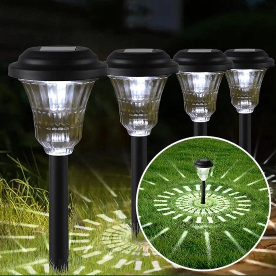Illuminazione per giardino alimentata da energia solare 8 pezzi illuminazione pedonale acqua resistente accensione automatica spegnimento esterno illuminazione per giardino terrazza prato