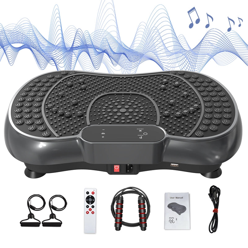 Piattaforma vibrante, attrezzatura per il fitness domestico  con altoparlante Bluetooth, 4 modalità di programmazione, carico massimo 150 kg