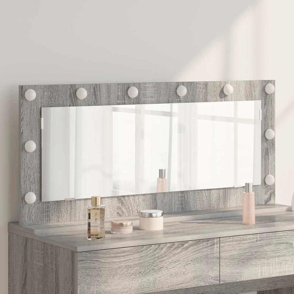 Specchio da Vanit¨¤ Rettangolare Grigio Sonoma 100 x 45 x 18 cm