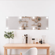 Specchio da Parete con Luci LED-Specchio a Muro-Specchio Decorativo 30x100 cm Vetro Rettangolare