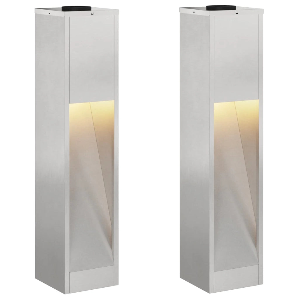 Lucina LED Solare da Percorso 2 pcs Argento