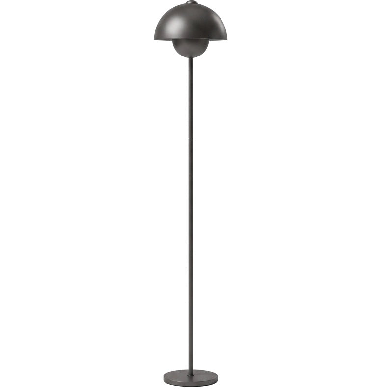 Lampada da terra 30x30x155 cm in metallo grigio con interruttore a pedale –
