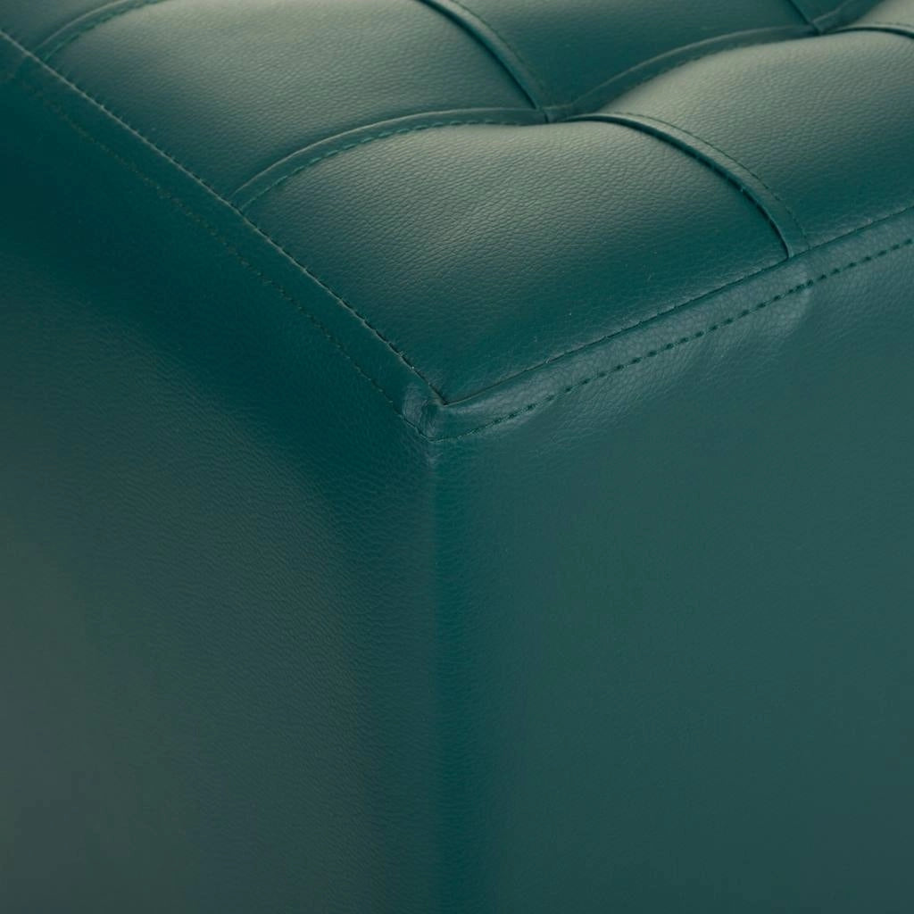 Sgabello imbottito verde 40x40x38h