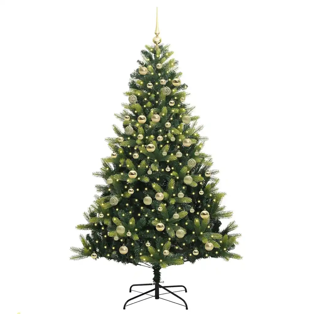 Albero di Natale Artificiale a Cerniera con 300 LED 180 cm 3395995