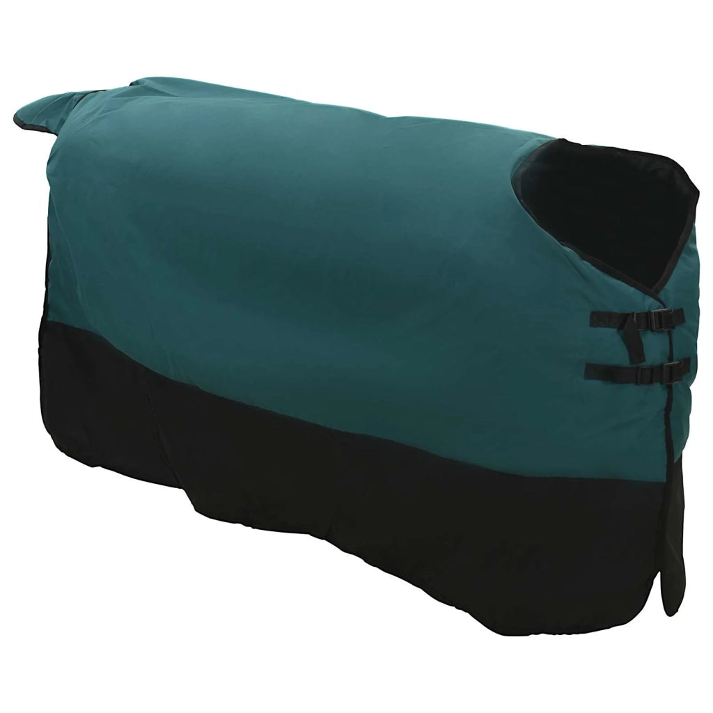 Coperta per Cavalli Verde Scuro e Nero 165 cm Poliestere 42013076
