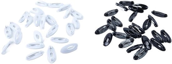 Set di 48 Spille di Sicurezza in Plastica Holle in Bianco e Nero