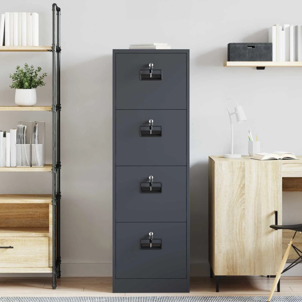 Armadio per File con cassetto 2 pz Antracite 44 x 50 x 139 cm CFW9119798