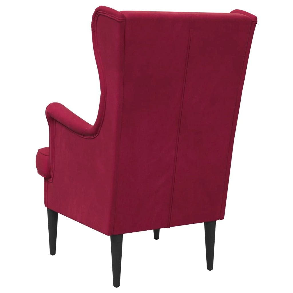 Divano Sedia-Poltrona Rosso Vino Velluto 569759