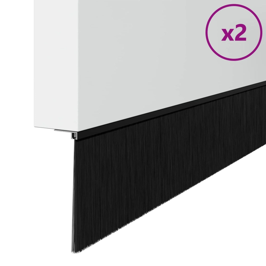 Spazzole per porte autoadesive 2 pz Nero 100 cm CFW2593280