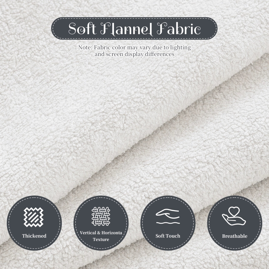 Poltrona pouf rotonda con imbottitura in memory foam e flanella bianco nero