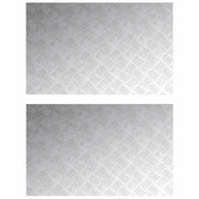 Gradini per Scale 2 pz | Tappetini per scale autoadesivi Argento 80 x 50 cm Alluminio