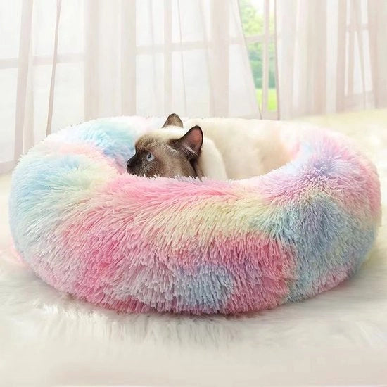 Letto per gatti per interni, 50 cm letto per cani piccoli e grandi, letto per cani lavabile per cuccioli e gattini con fondo antiscivolo