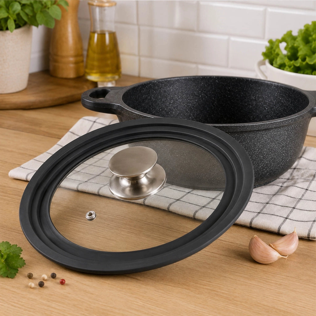 Coperchio KADAX in vetro e silicone 16/18/20 cm