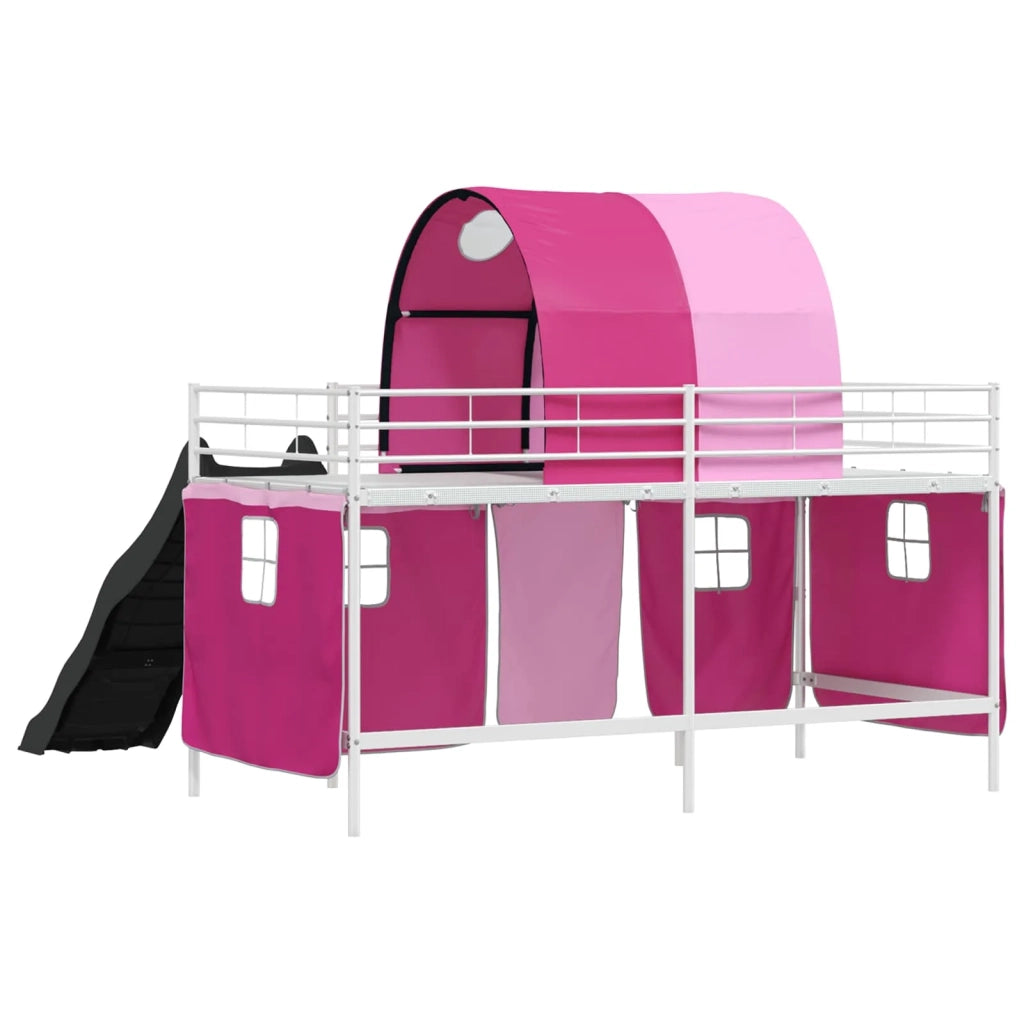 Struttura del letto loft per bambini Bianco e Rosa 90 x 200 cm 42020867