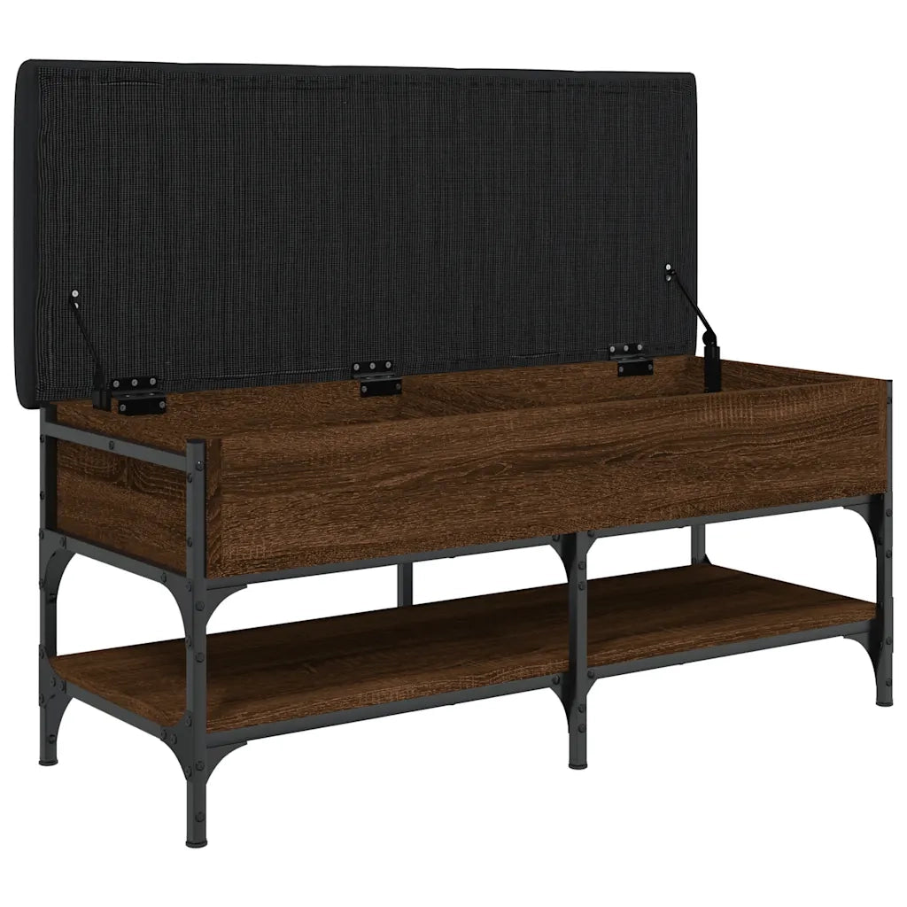 Panca Porta Scarpe Rovere Marrone 102x42x45cm Legno Multistrato