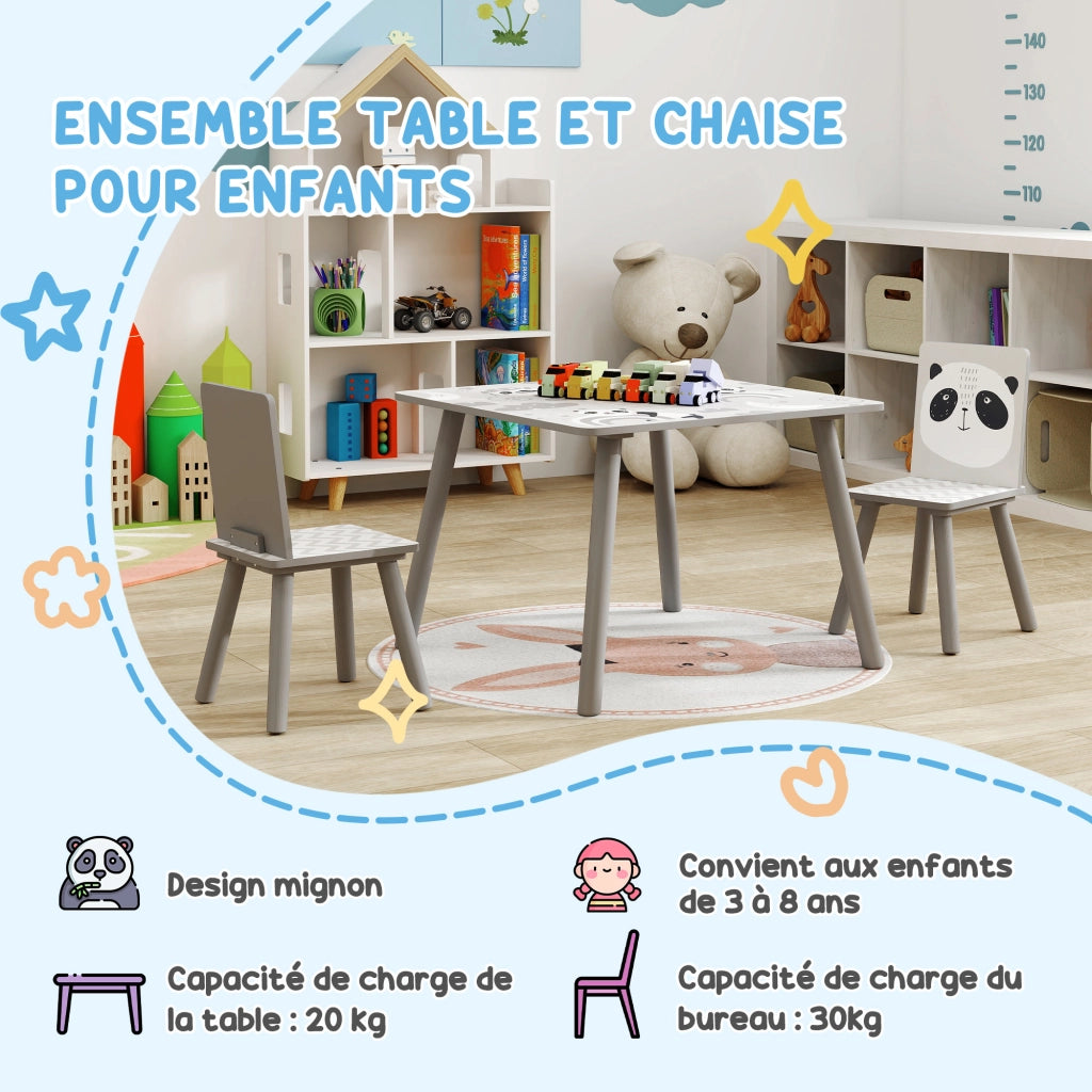 Tavolo e sedie per bambini ¨C Minimal ¨C grigio