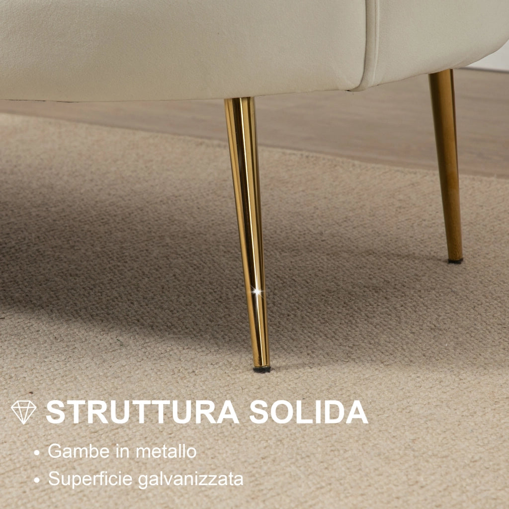 Divano 2 Posti Velluto Vintage ¨C Xylo ¨C Grigio Industriale 130x77x77cm
