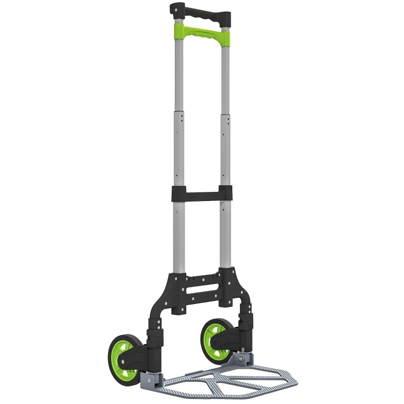 Sackkarre pieghevole in alluminio con manico telescopico regolabile, portata 70 kg, multicolore