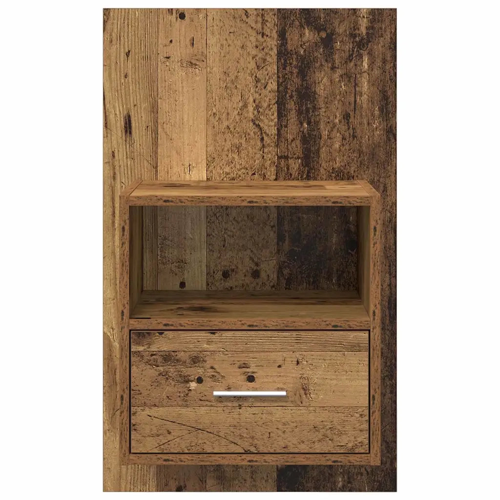 Set di 2 Comodini | Armadio da Notte | Mobiletto da notte Legno vecchio 50 x 32.5 x 80cm