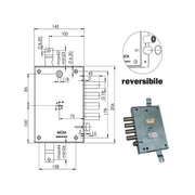 Serratura Sic.Triplice Dx Dm E73 614/281 Moia
