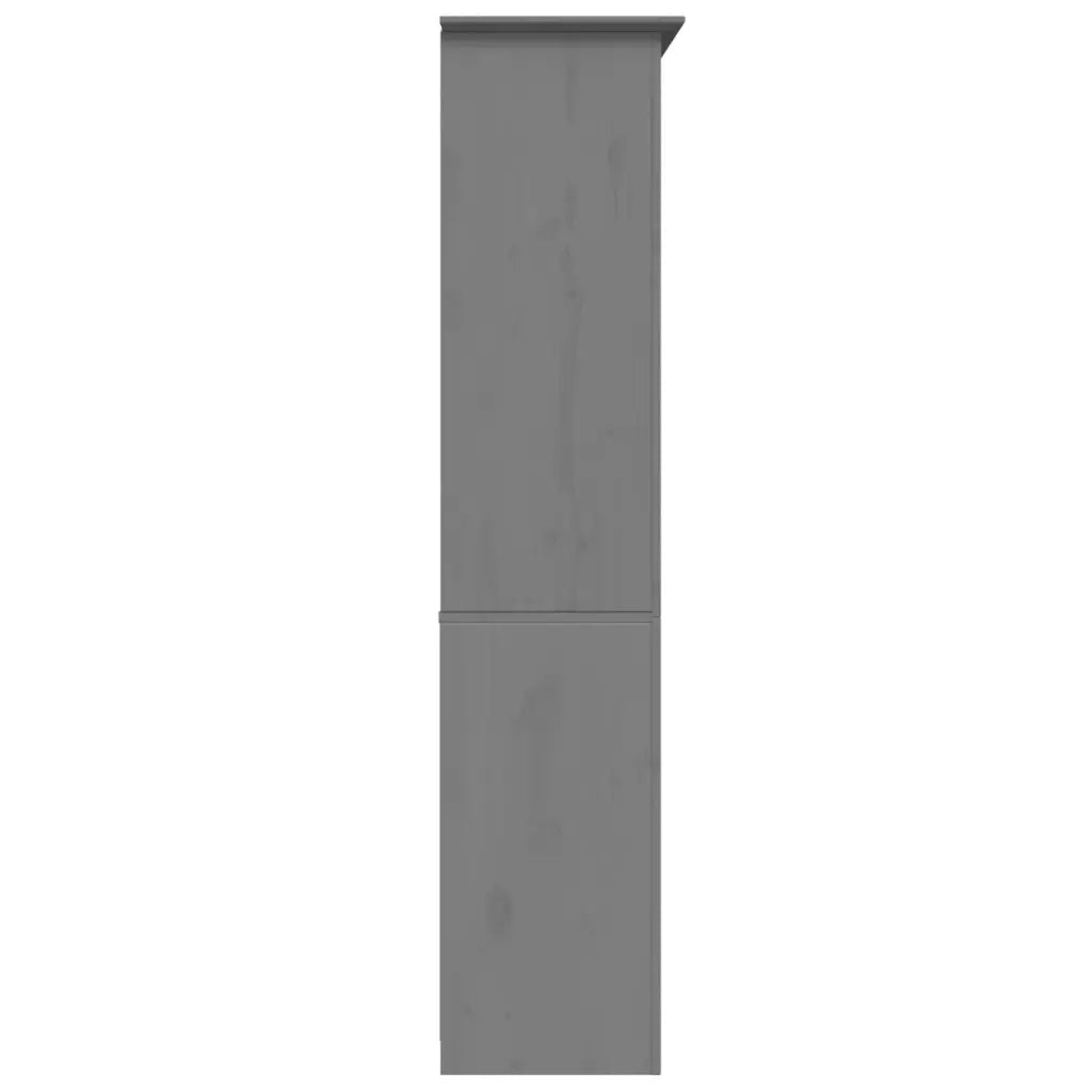 Libreria BODO 82x40x173 cm in Legno Massello di Pino Grigio 355058