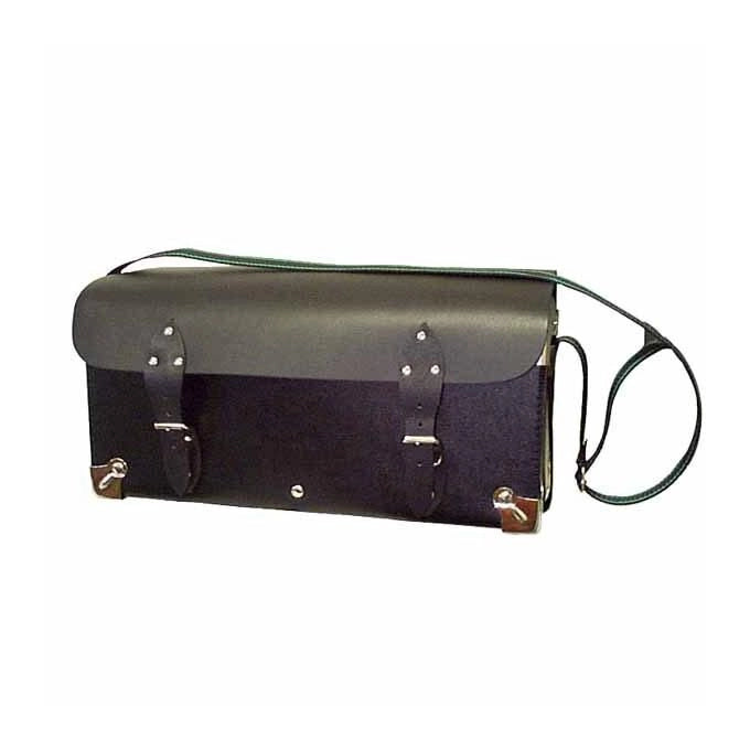 Idrhaus Borsa Idraulico Rinforzata 40x18 cm Similpelle Tracolla Angoli Rinforzati 2 Fibbie Metalliche colore Nero